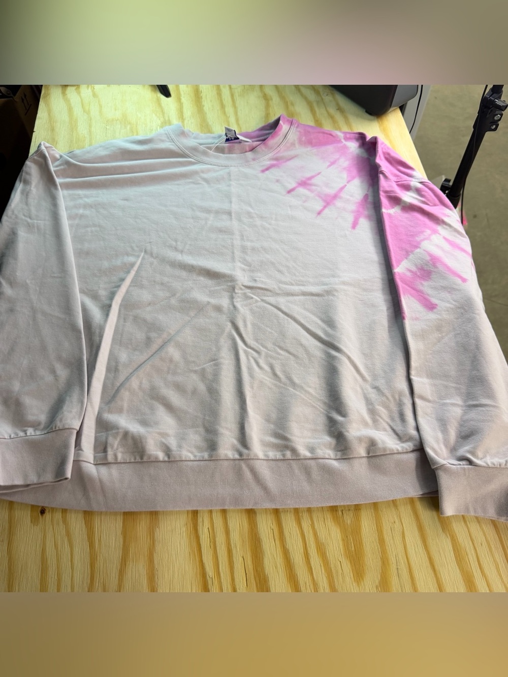 JoyLab Women’s Large Pink Tie Dye Crewneck Sweatshirt Pullover Long